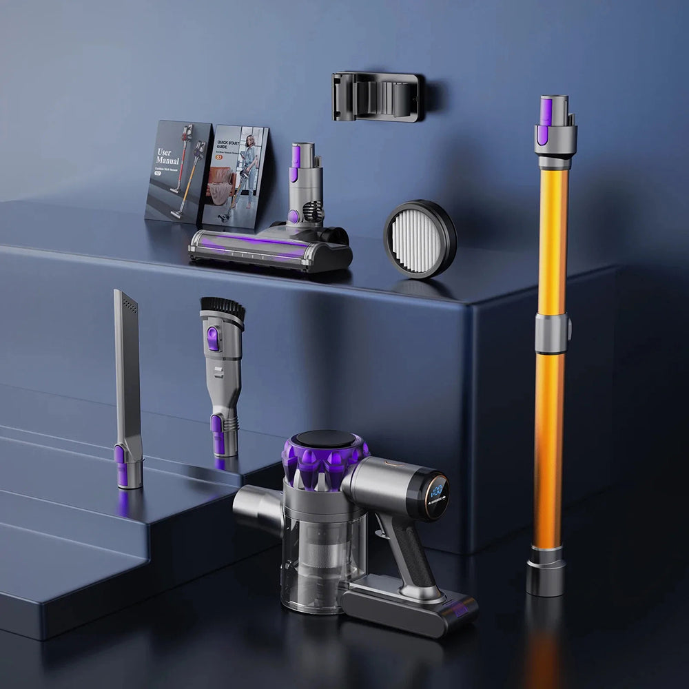 MekValix S3P 45,000Pa Cordless Stick Vacuum with Tangle-Free Brush