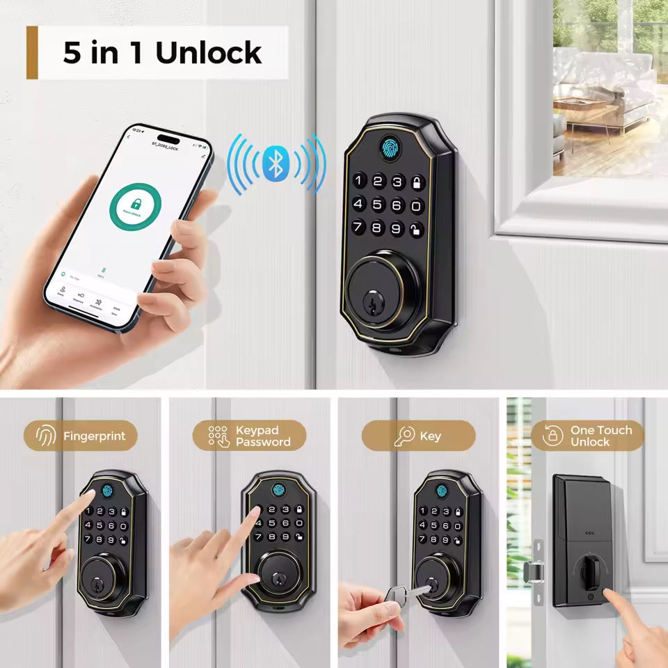 MixaLocki 5-in-1 Biometric Smart Deadbolt Lock