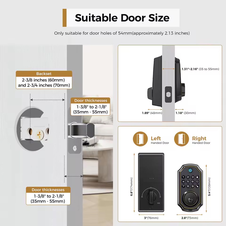 MixaLocki 5-in-1 Biometric Smart Deadbolt Lock