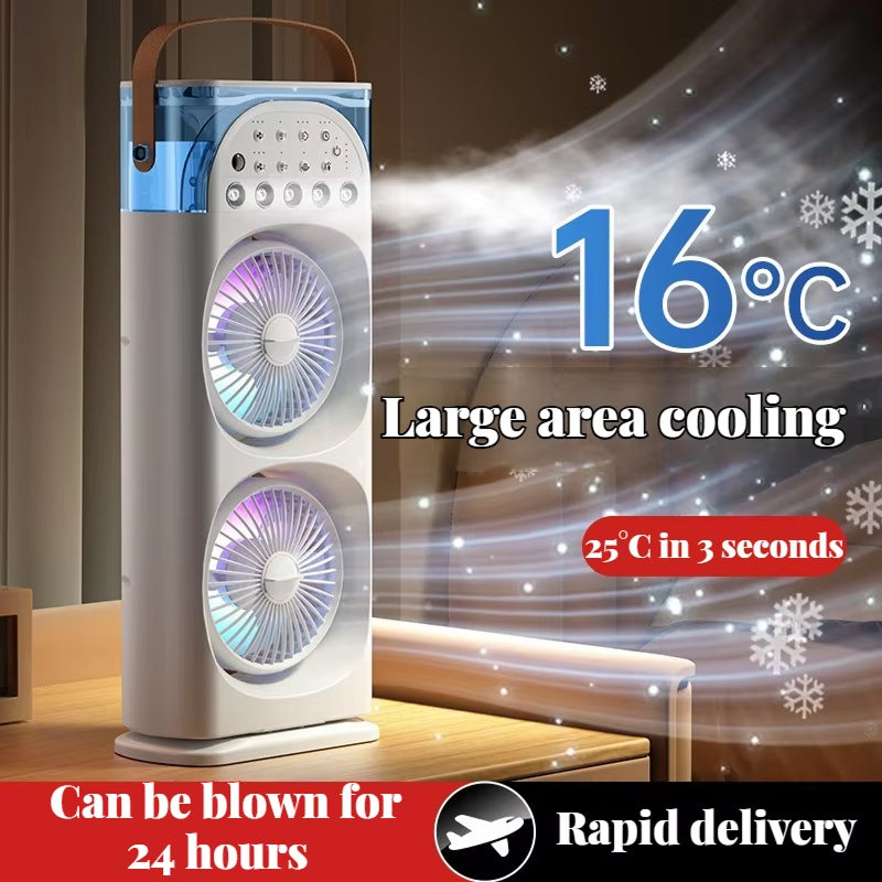 MixanAir Portable Air Conditioner Dual Turbine Mist Fan