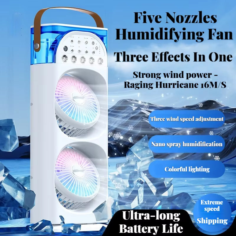 MixanAir Portable Air Conditioner Dual Turbine Mist Fan
