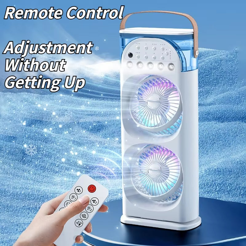 MixanAir Portable Air Conditioner Dual Turbine Mist Fan