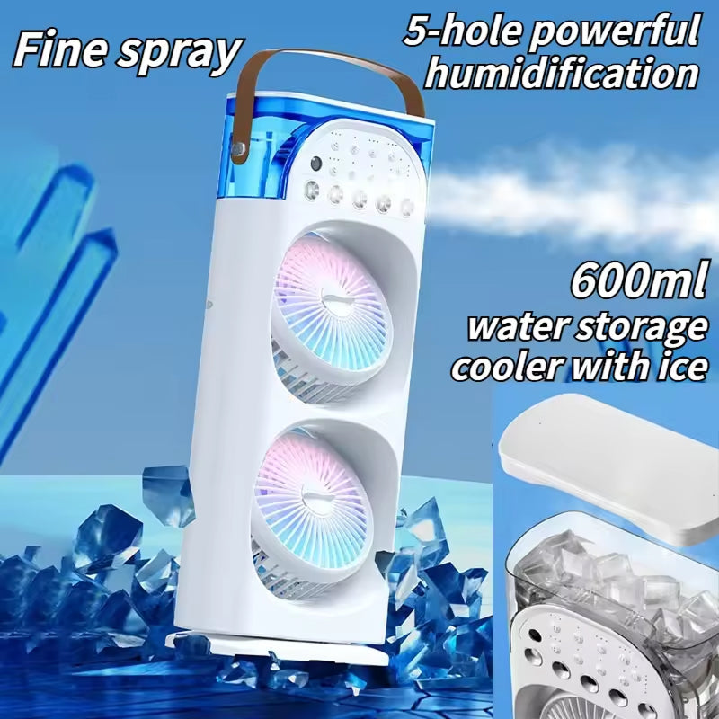 MixanAir Portable Air Conditioner Dual Turbine Mist Fan
