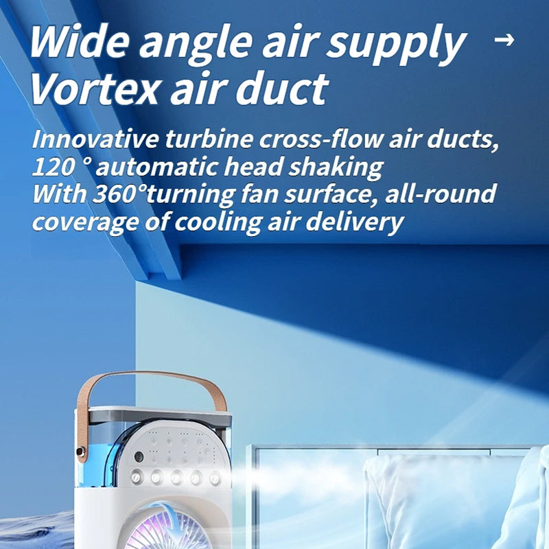 MixanAir Portable Air Conditioner Dual Turbine Mist Fan