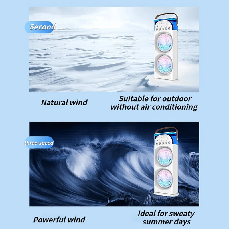 MixanAir Portable Air Conditioner Dual Turbine Mist Fan