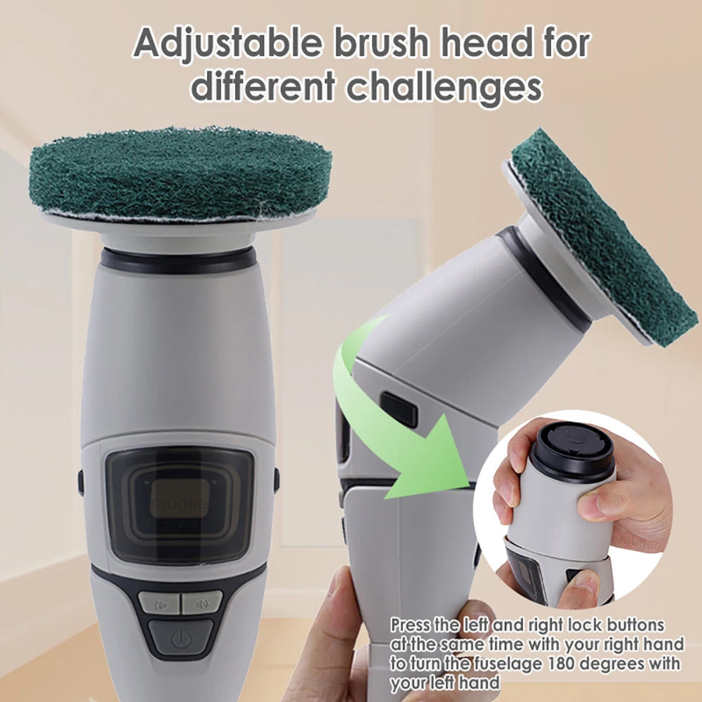 MixiRube 10-in-1 Electric Spin Scrubber with Telescopic Handle