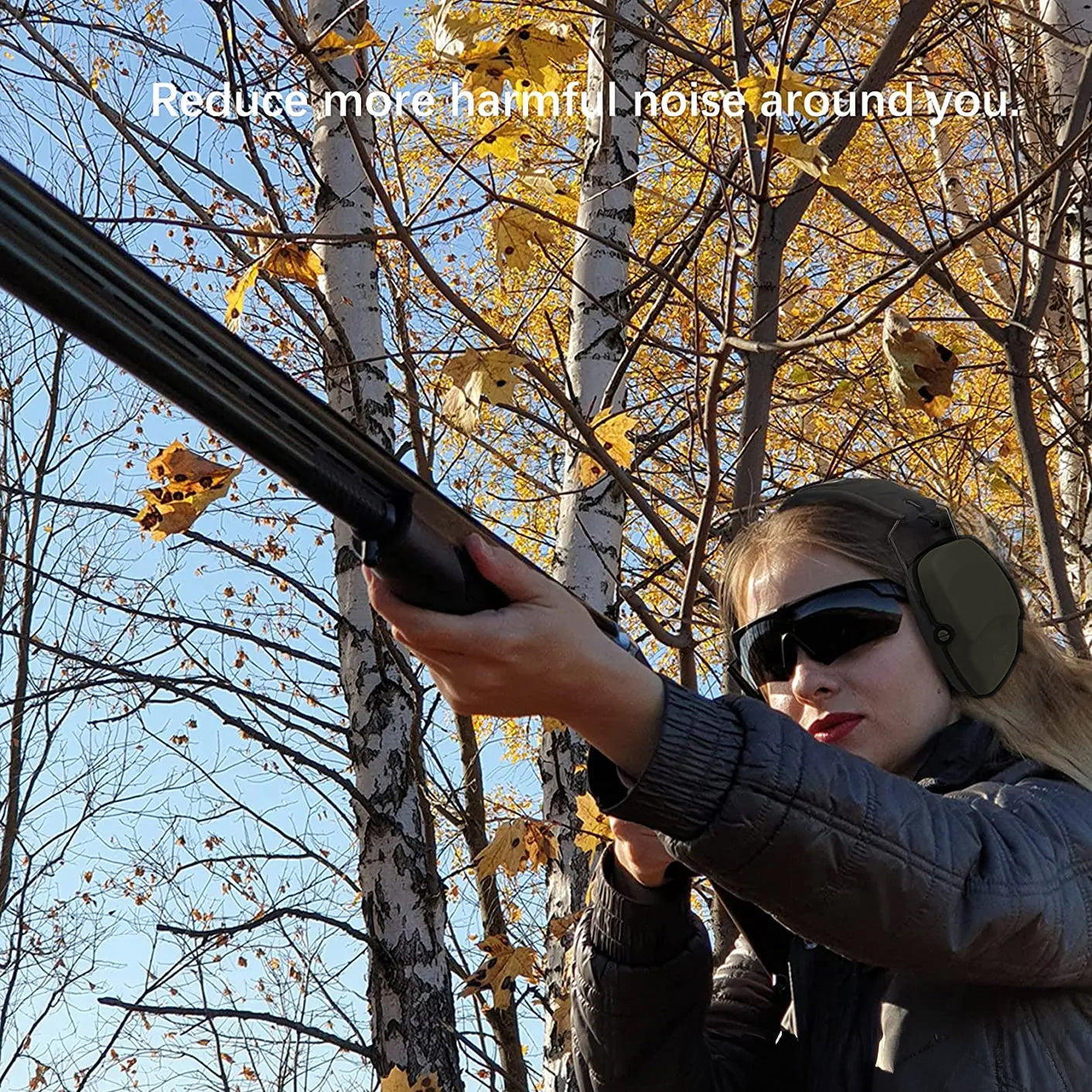 MuffleXis Professional Shooting Ear Muffs with NRR 26dB Protection, Low-Profile Cheek Weld Cut-out and ANSI S3.19 Certification