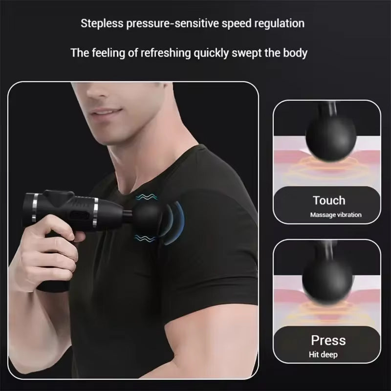 MusClixe Deep Tissue Massage Gun - 32 Speeds & 12 Heads