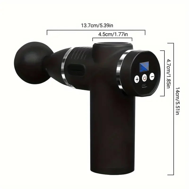 MusClixe Deep Tissue Massage Gun - 32 Speeds & 12 Heads