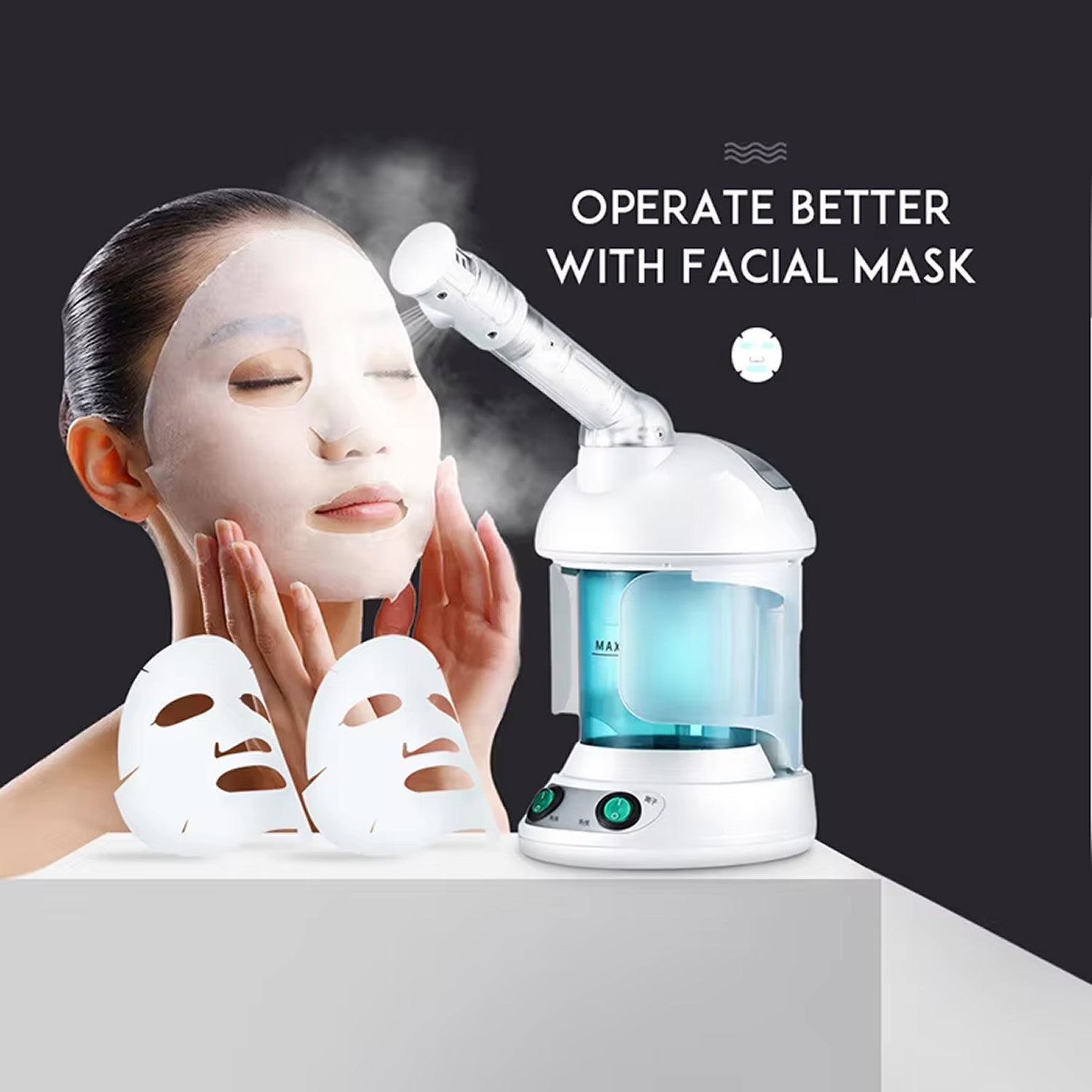 MysToral Nano Ionic Facial Steamer with 360° Rotating Nozzle