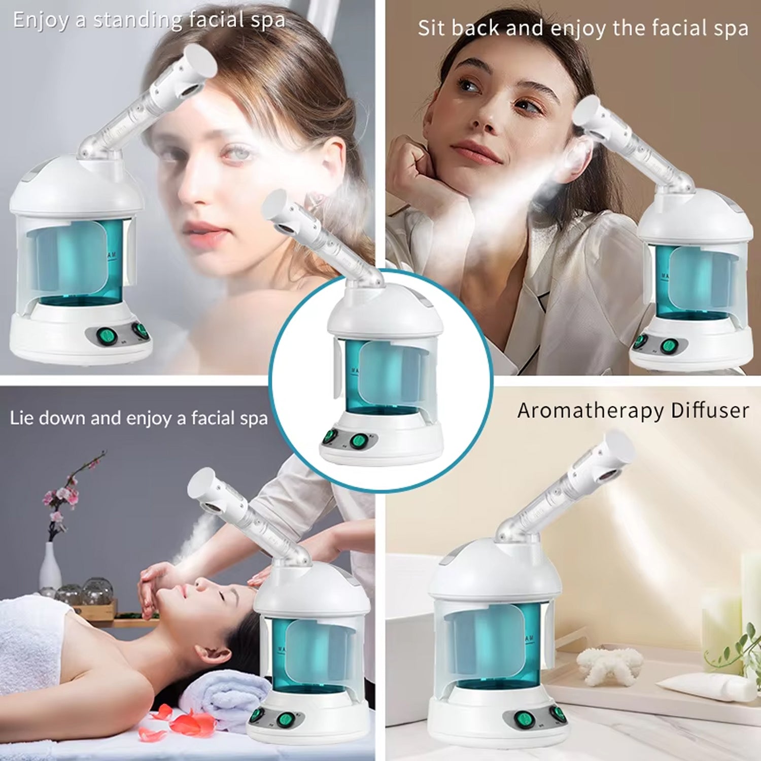 MysToral Nano Ionic Facial Steamer with 360° Rotating Nozzle