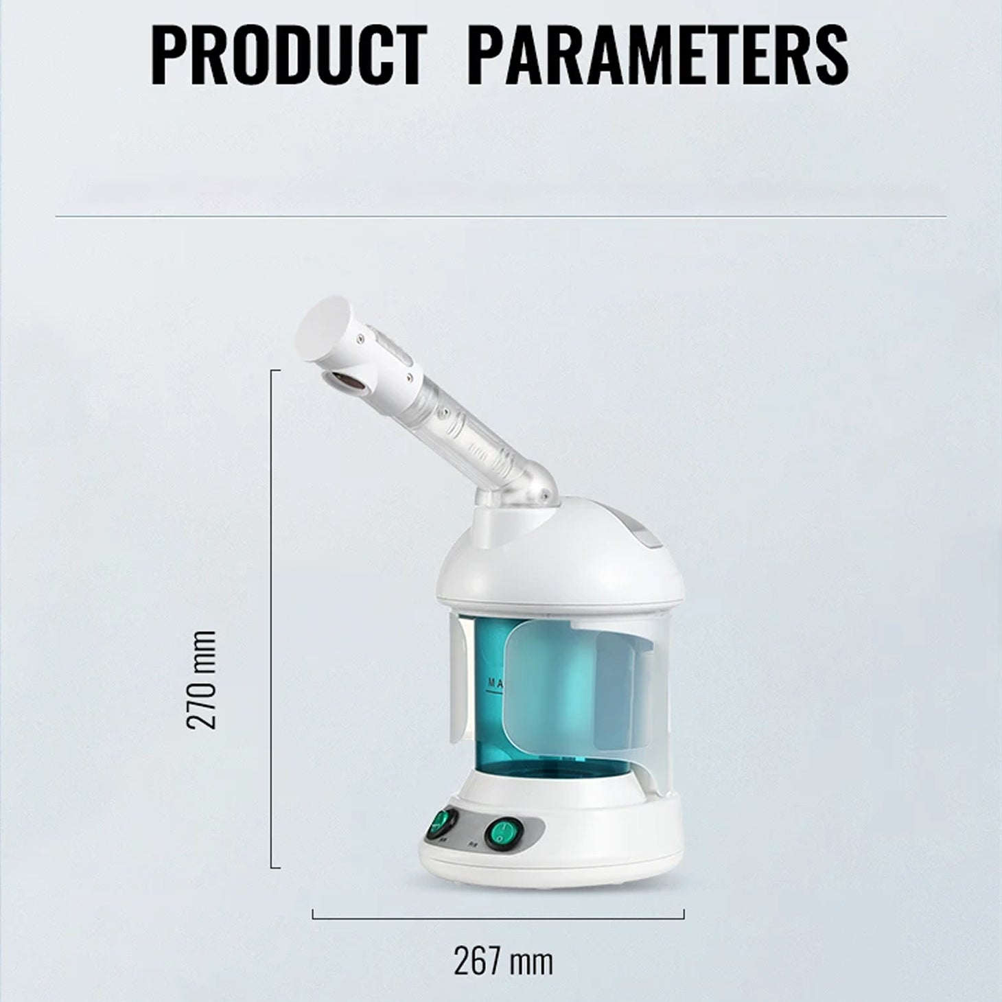 MysToral Nano Ionic Facial Steamer with 360° Rotating Nozzle