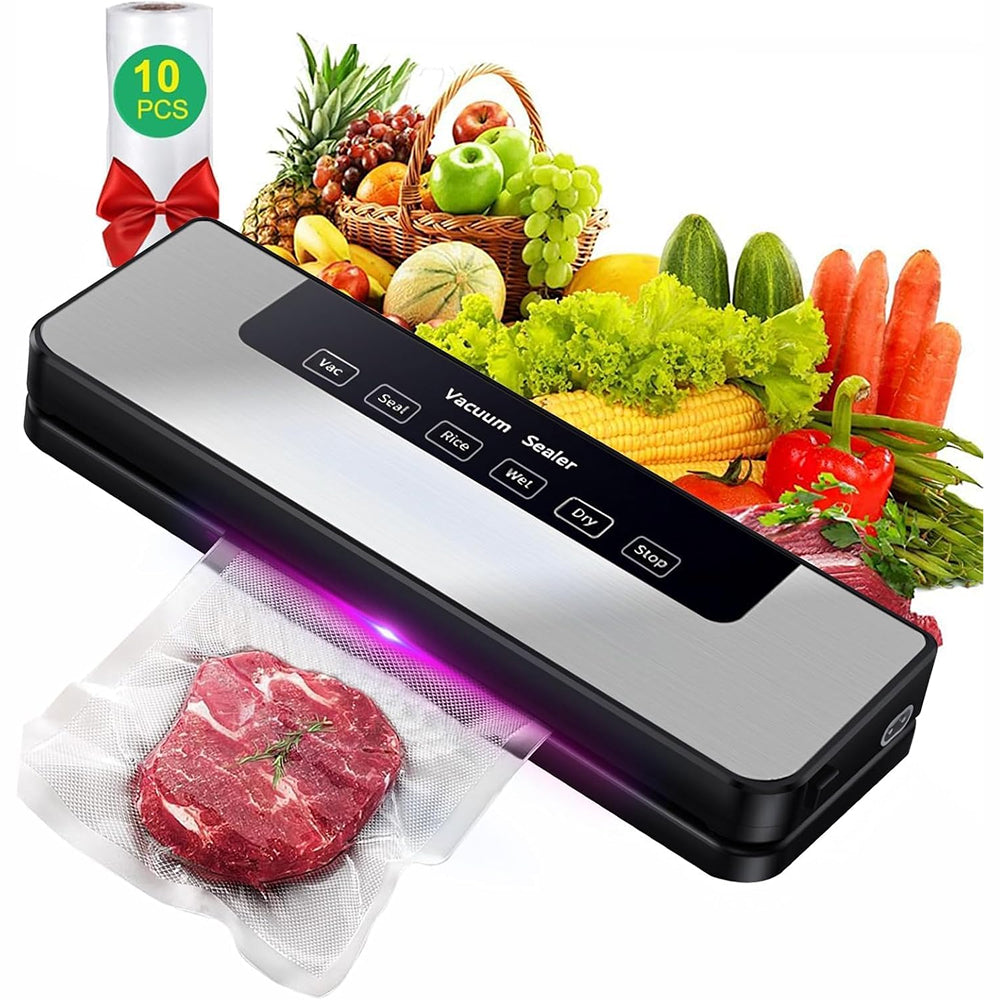 NanadMixi Professional Vacuum Sealer Machine with 65KPA Suction, UV Sterilization and 5-Mode Precision Food Preservation