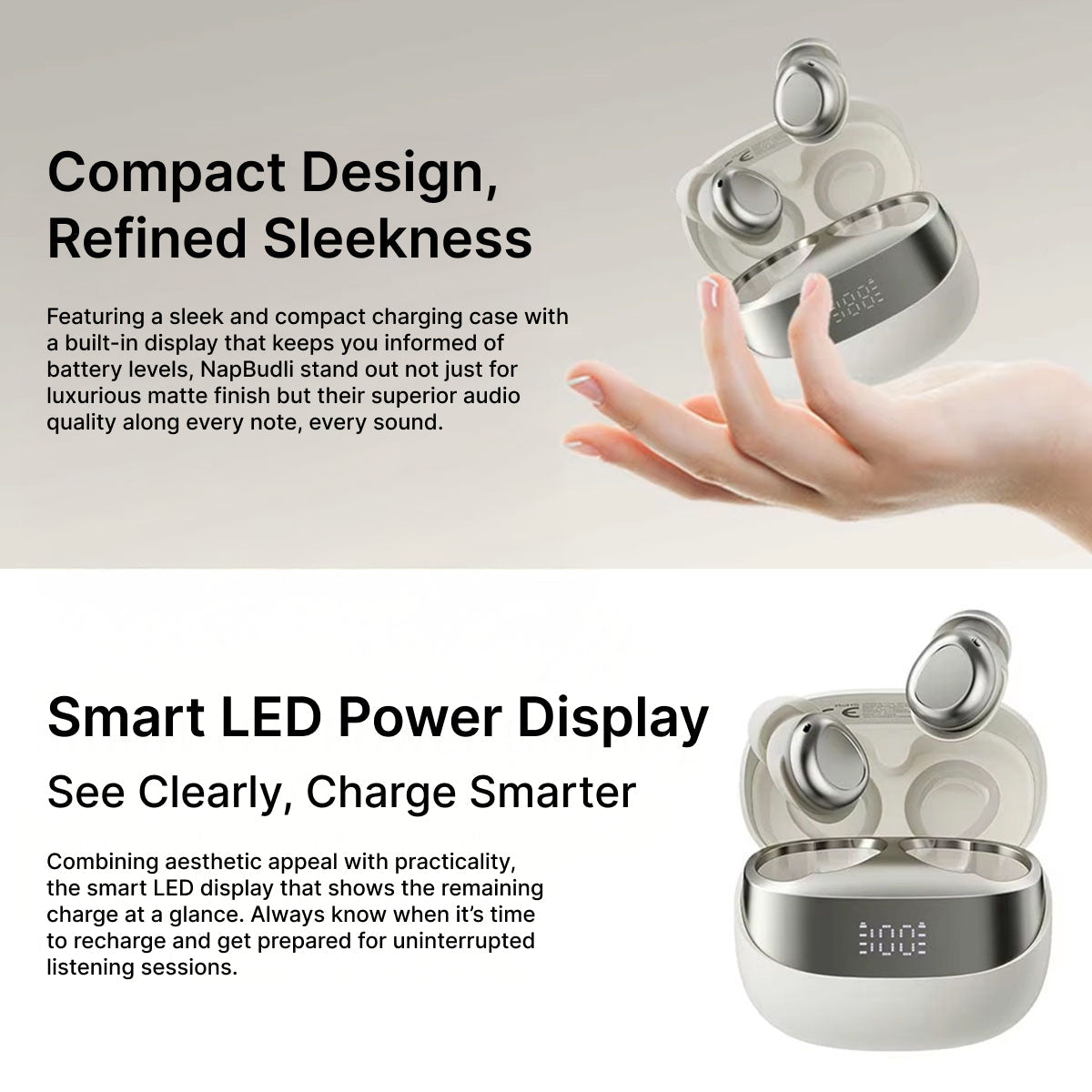 NapBudli Weightless Sleep Earbuds for Side Sleepers