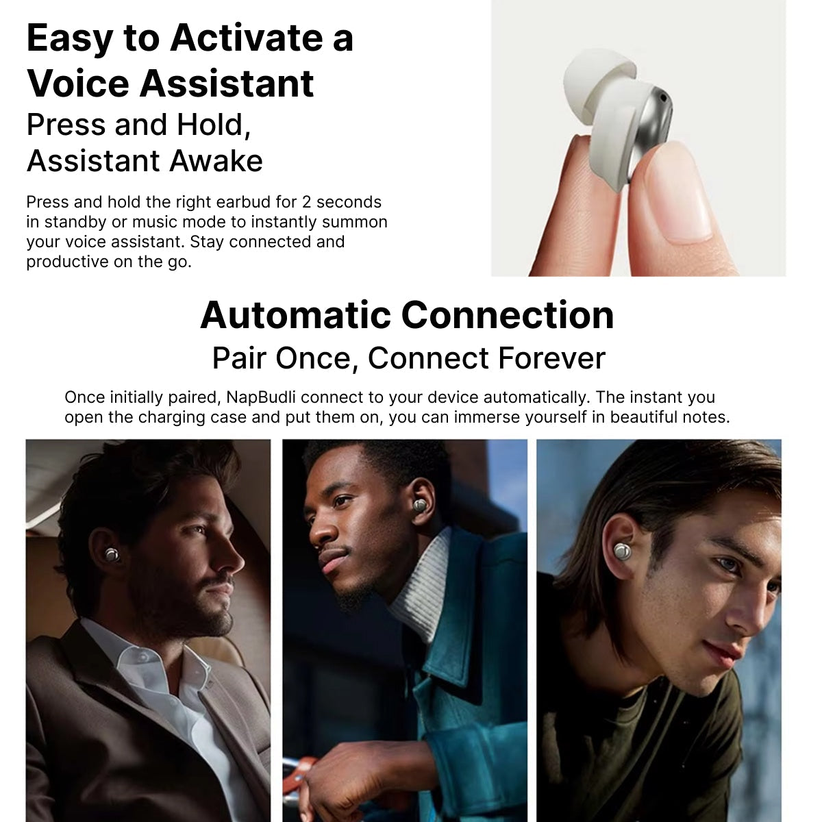NapBudli Weightless Sleep Earbuds for Side Sleepers