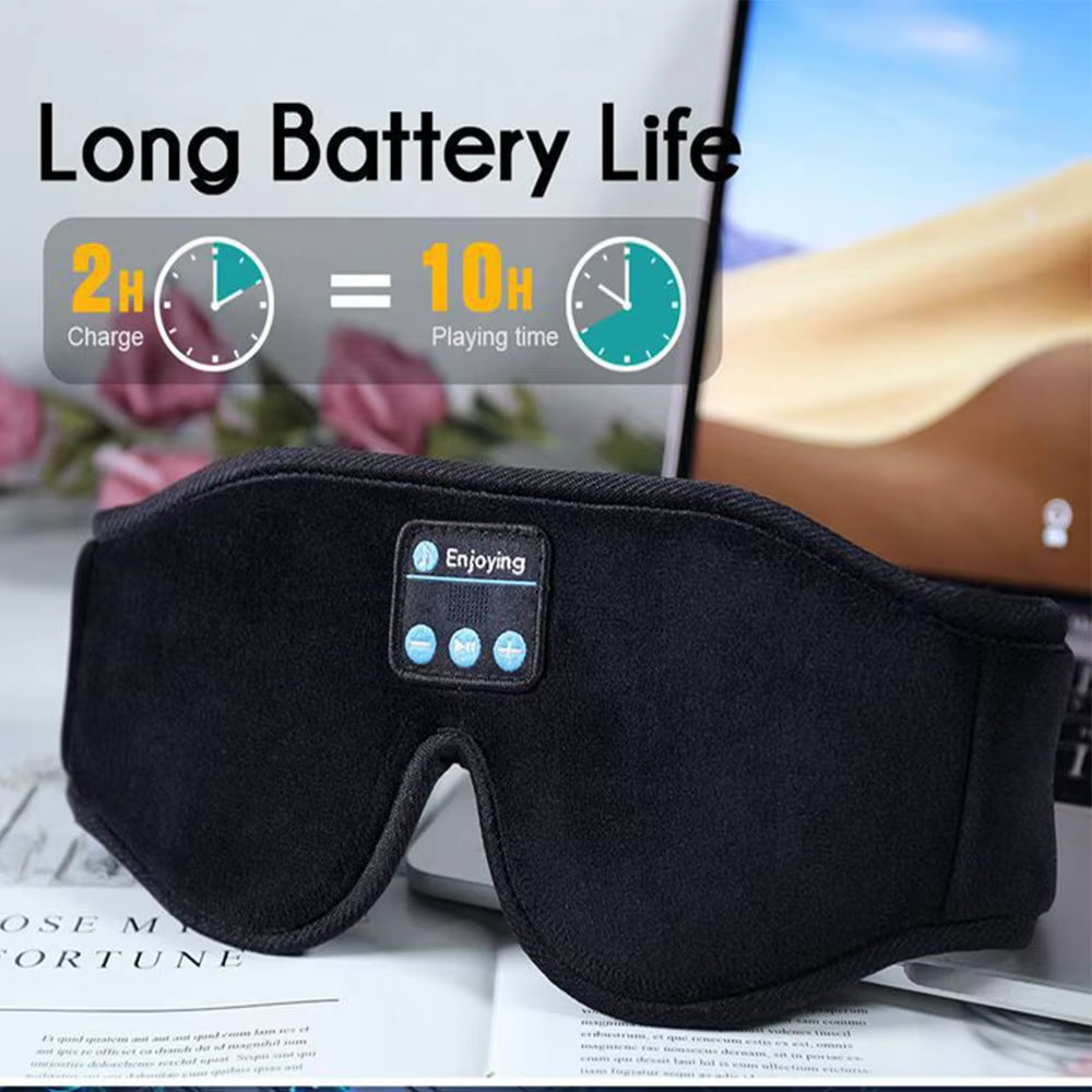 NapMify Bluetooth Sleep Mask 100% Light Blockout with 3D Memory Foam, HD Side-Sleeper Speakers and 10H Battery