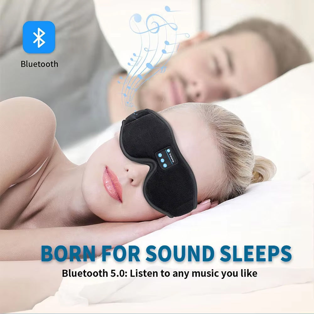 NapMify Bluetooth Sleep Mask 100% Light Blockout with 3D Memory Foam, HD Side-Sleeper Speakers and 10H Battery