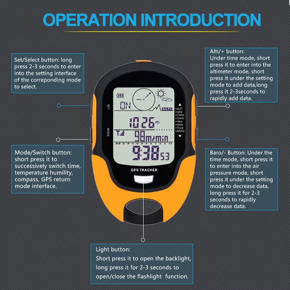 NavieGeo Handheld GPS with Altimeter and Weather Monitoring
