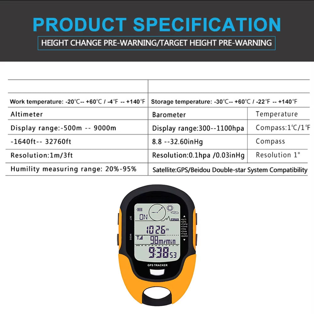 NavieGeo Handheld GPS with Altimeter and Weather Monitoring