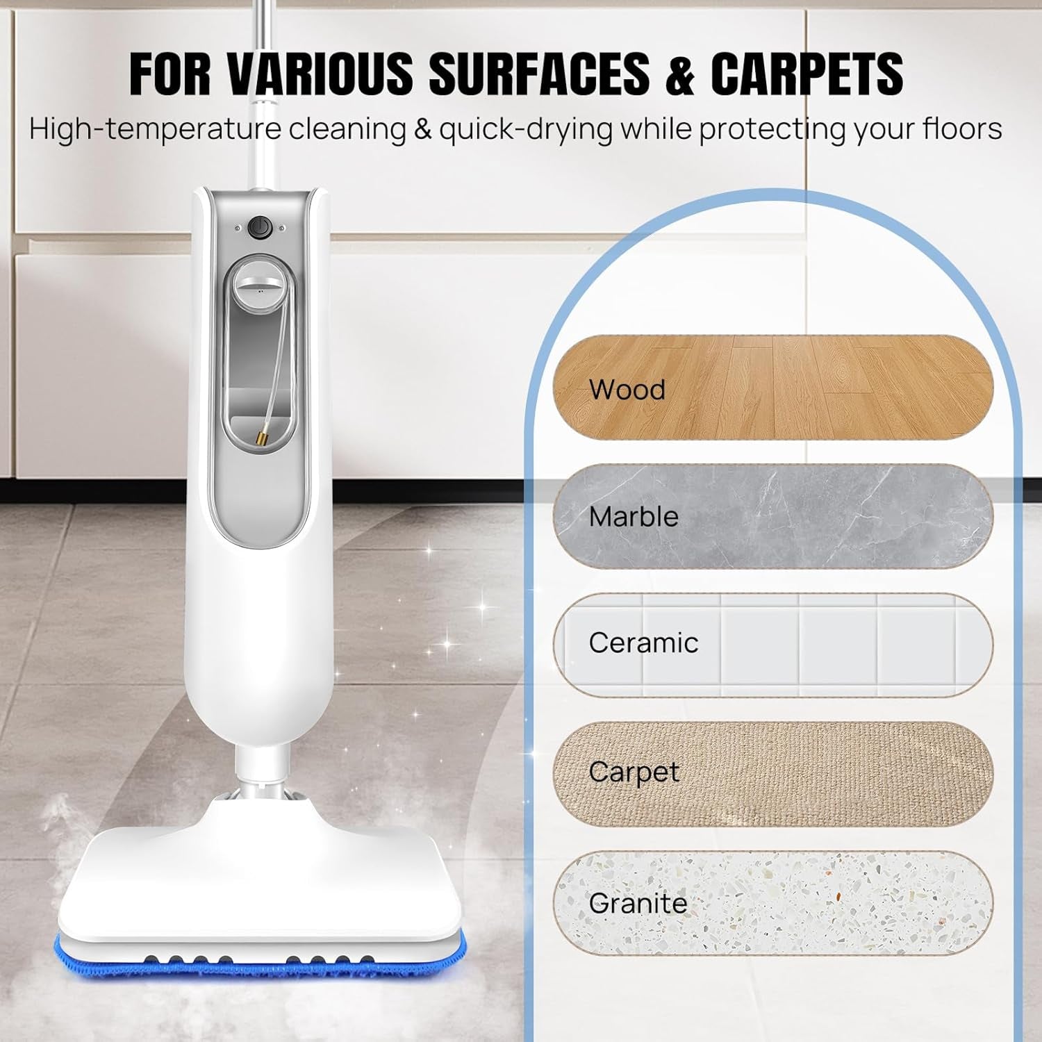 NeatFomi High-Power Steam Mop for Multi-Surface Cleaning