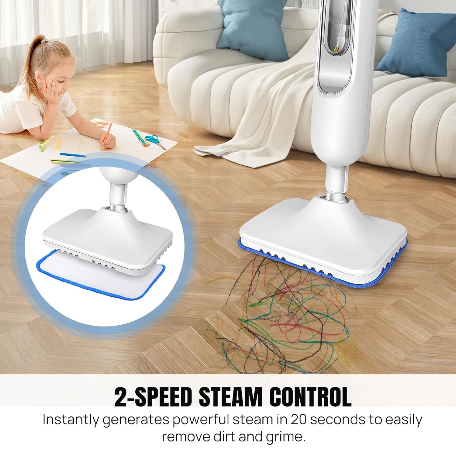 NeatFomi High-Power Steam Mop for Multi-Surface Cleaning