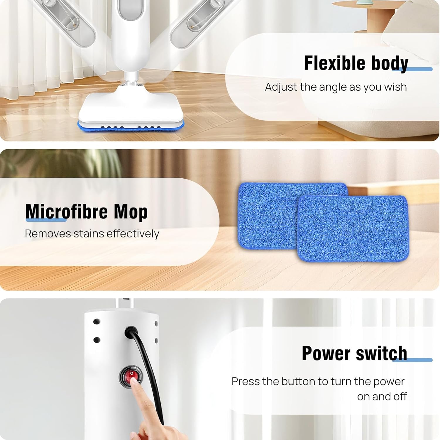 NeatFomi High-Power Steam Mop for Multi-Surface Cleaning
