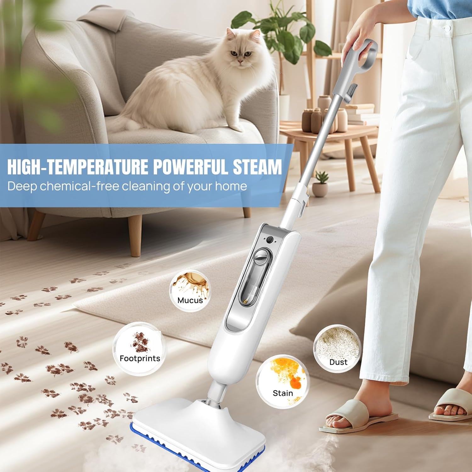 NeatFomi High-Power Steam Mop for Multi-Surface Cleaning