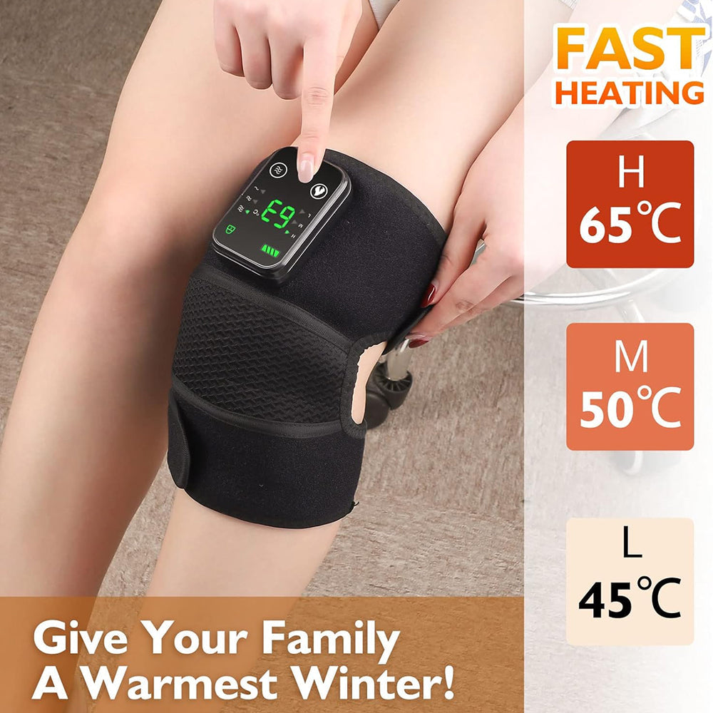 NeeVanix Cordless Heat & Vibration Knee Massager for Pain Relief