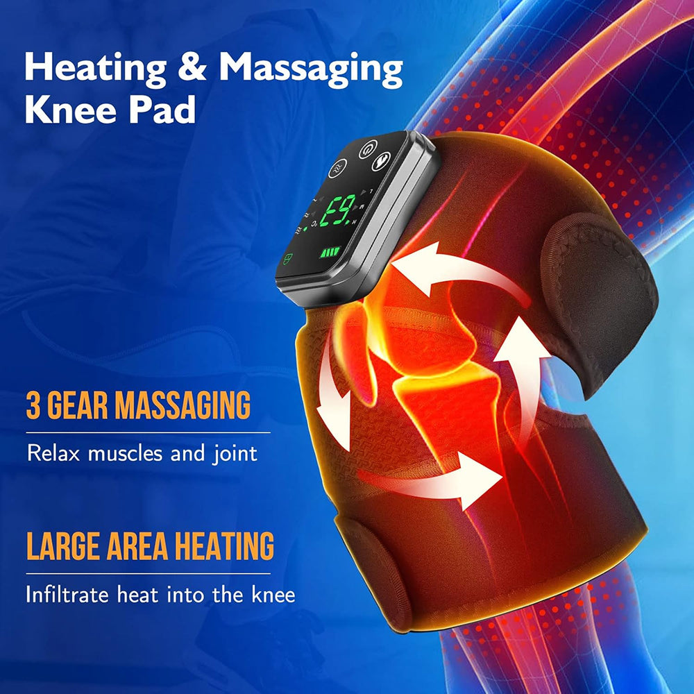 NeeVanix Cordless Heat & Vibration Knee Massager for Pain Relief