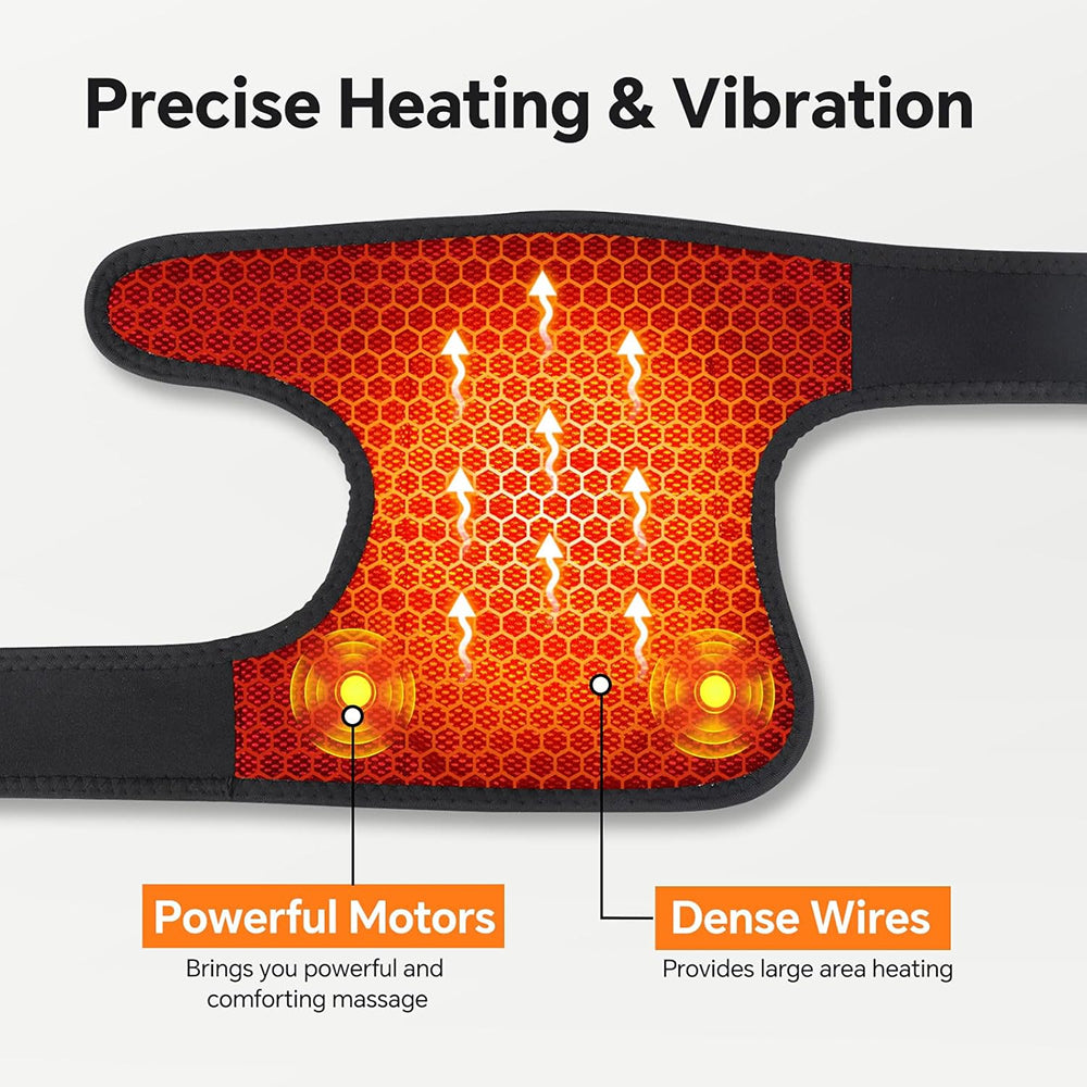 NeeVanix Cordless Heat & Vibration Knee Massager for Pain Relief