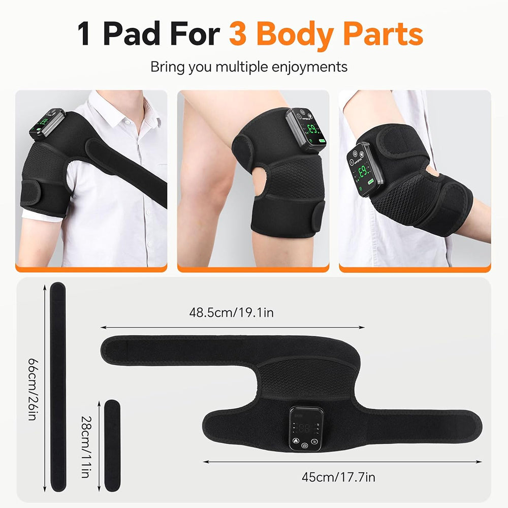 NeeVanix Cordless Heat & Vibration Knee Massager for Pain Relief