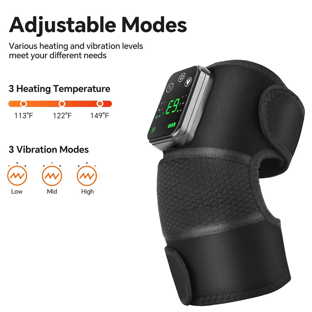 NeeVanix Cordless Heat & Vibration Knee Massager for Pain Relief