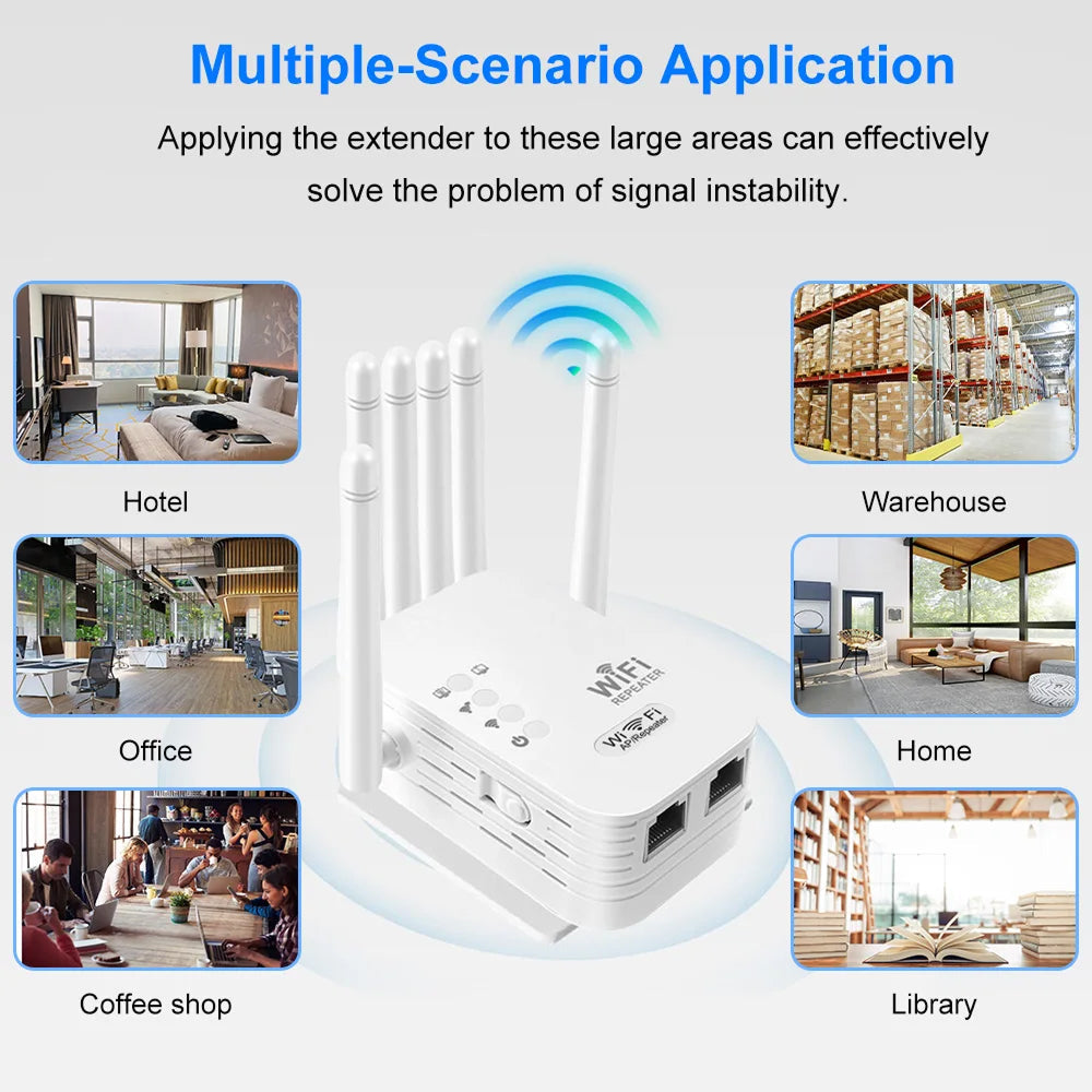 NetalPro 1200Mbps Dual-Band WiFi Booster & Range Extender