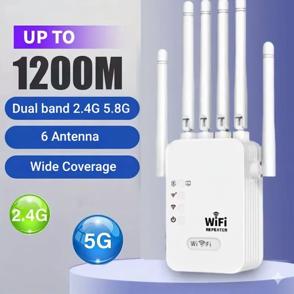 NetalPro 1200Mbps Dual-Band WiFi Booster & Range Extender