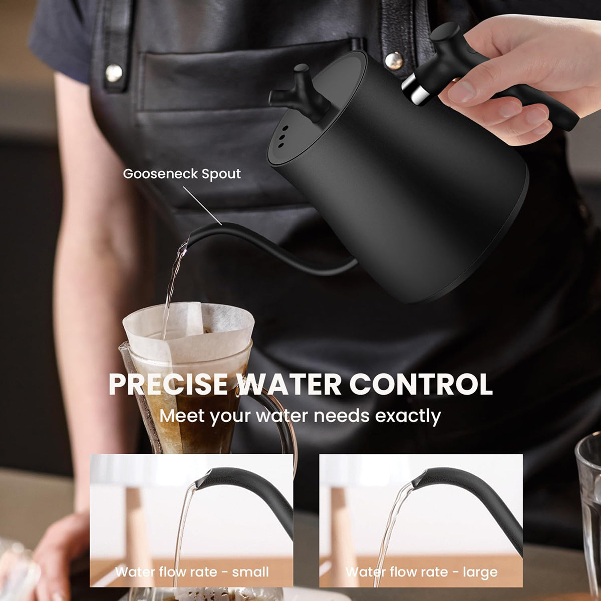 NisFlume Electric Gooseneck Kettle with Temperature Control