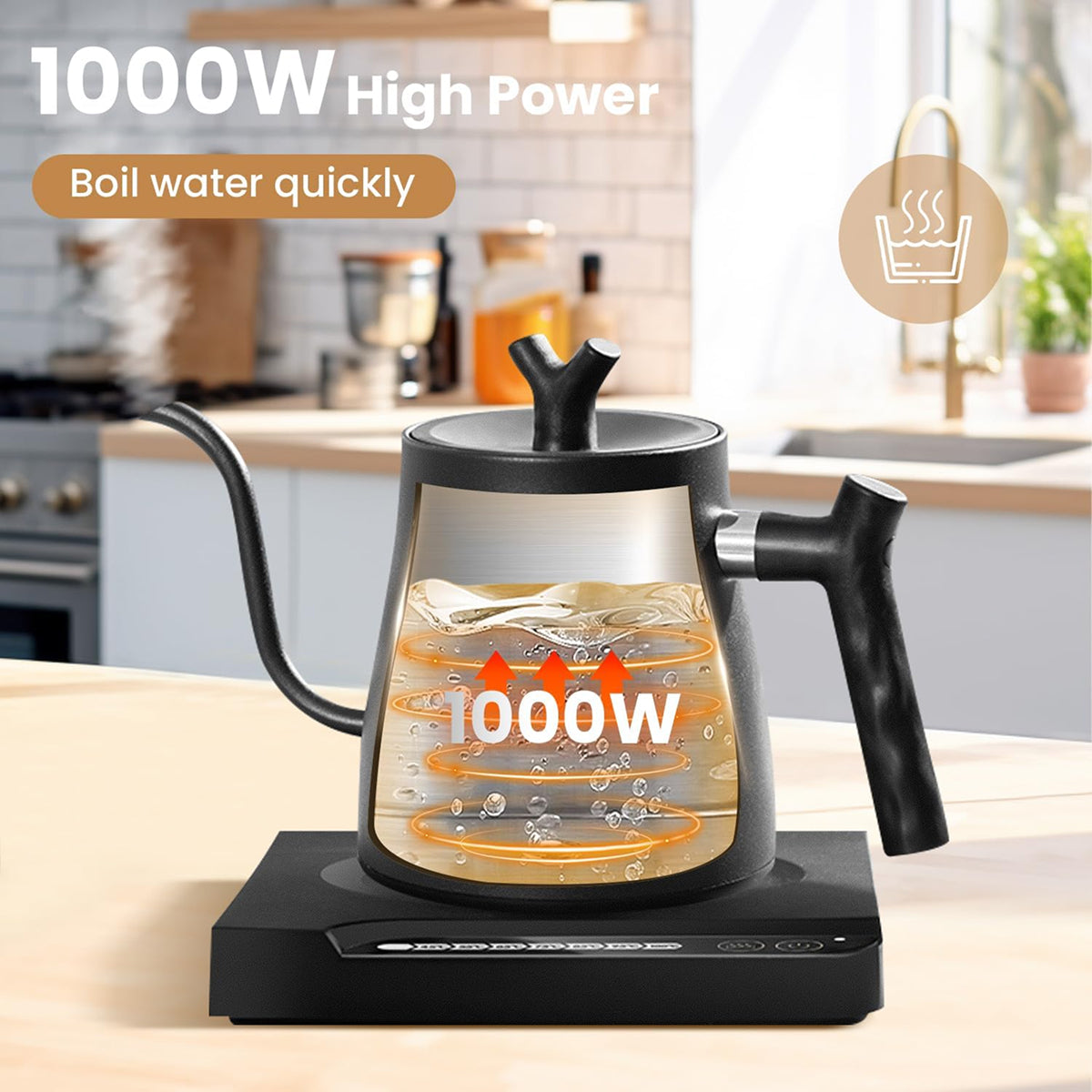 NisFlume Electric Gooseneck Kettle with Temperature Control
