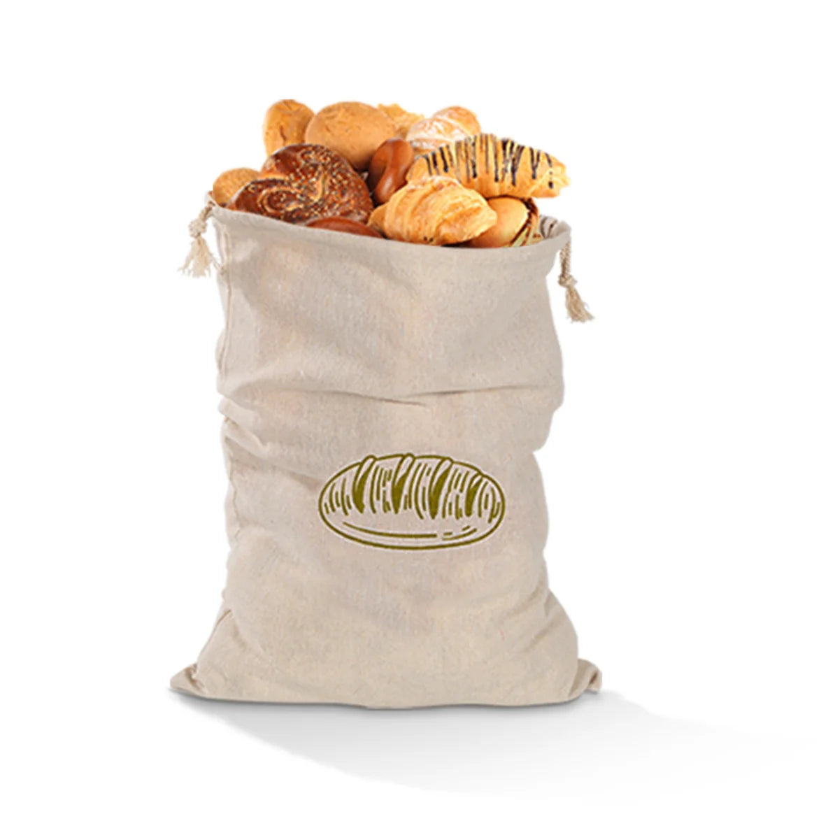 NixEsvi Linen Bread Bag 16x12 Inch 100% Natural Flax Reusable Sourdough Holder