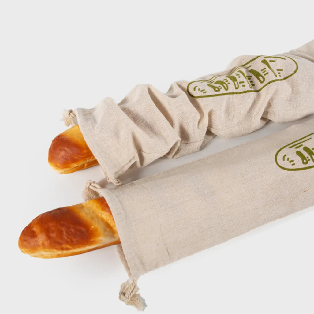 NixEsvi Linen Bread Bag 16x12 Inch 100% Natural Flax Reusable Sourdough Holder