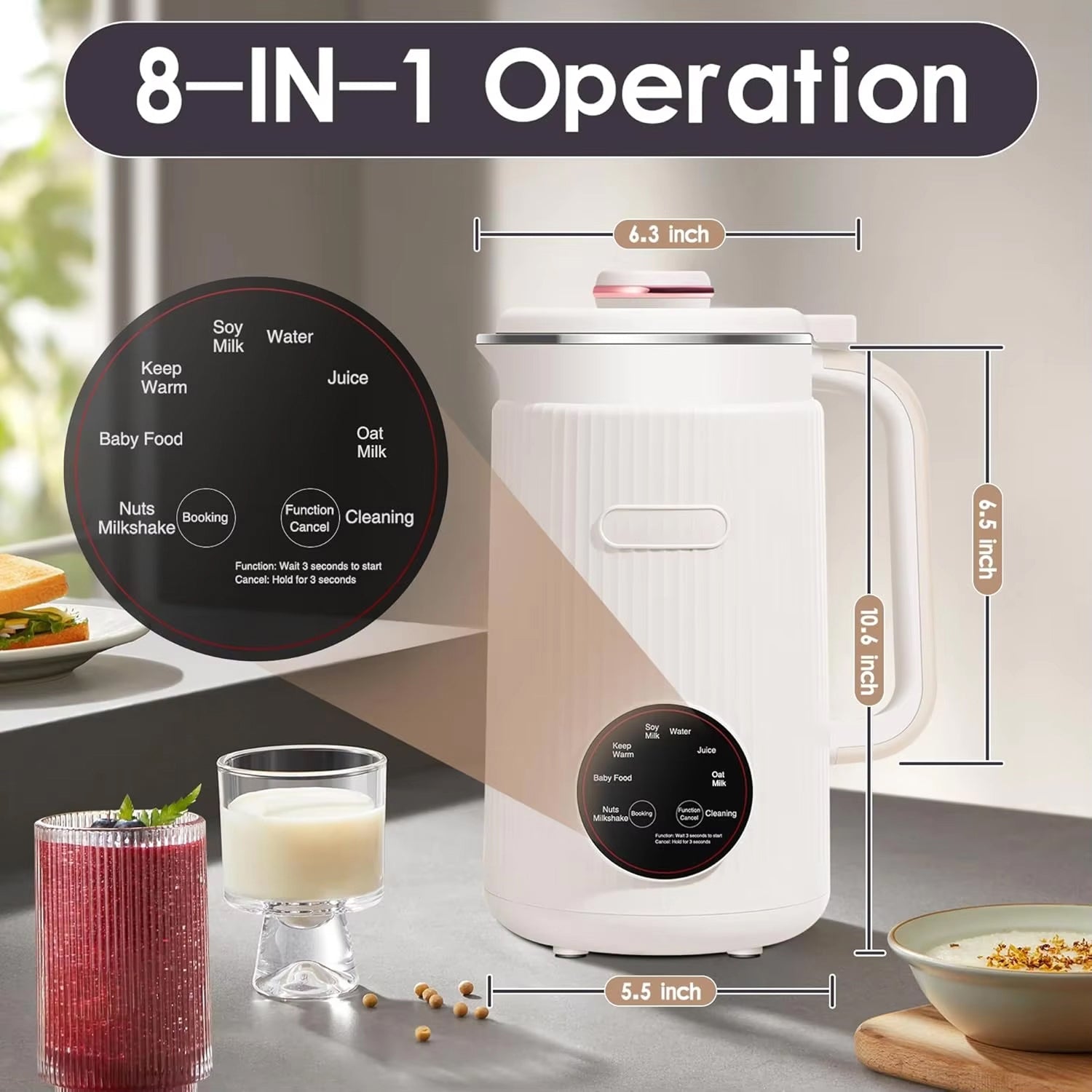NomiPrex Professional Automatic Nut Milk Maker with Self-Cleaning