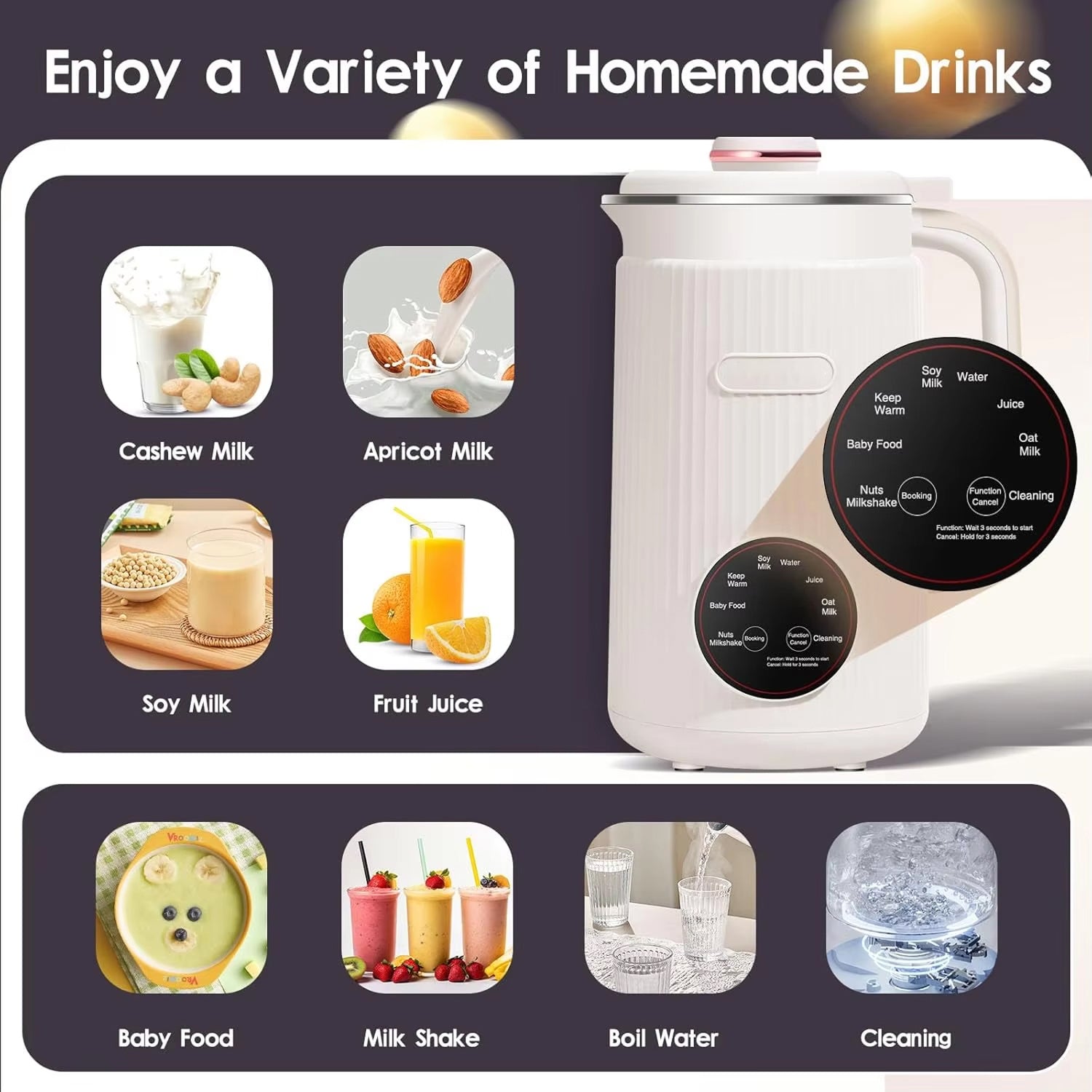 NomiPrex Professional Automatic Nut Milk Maker with Self-Cleaning