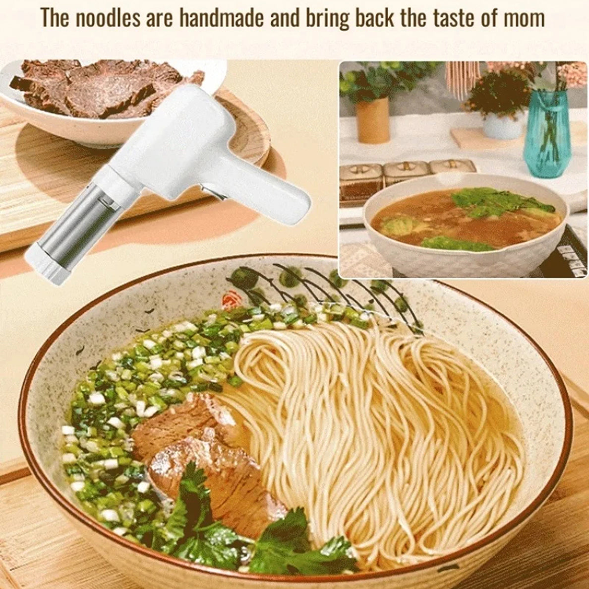NoodiMeal Cordless Electric Handheld Noodle Maker