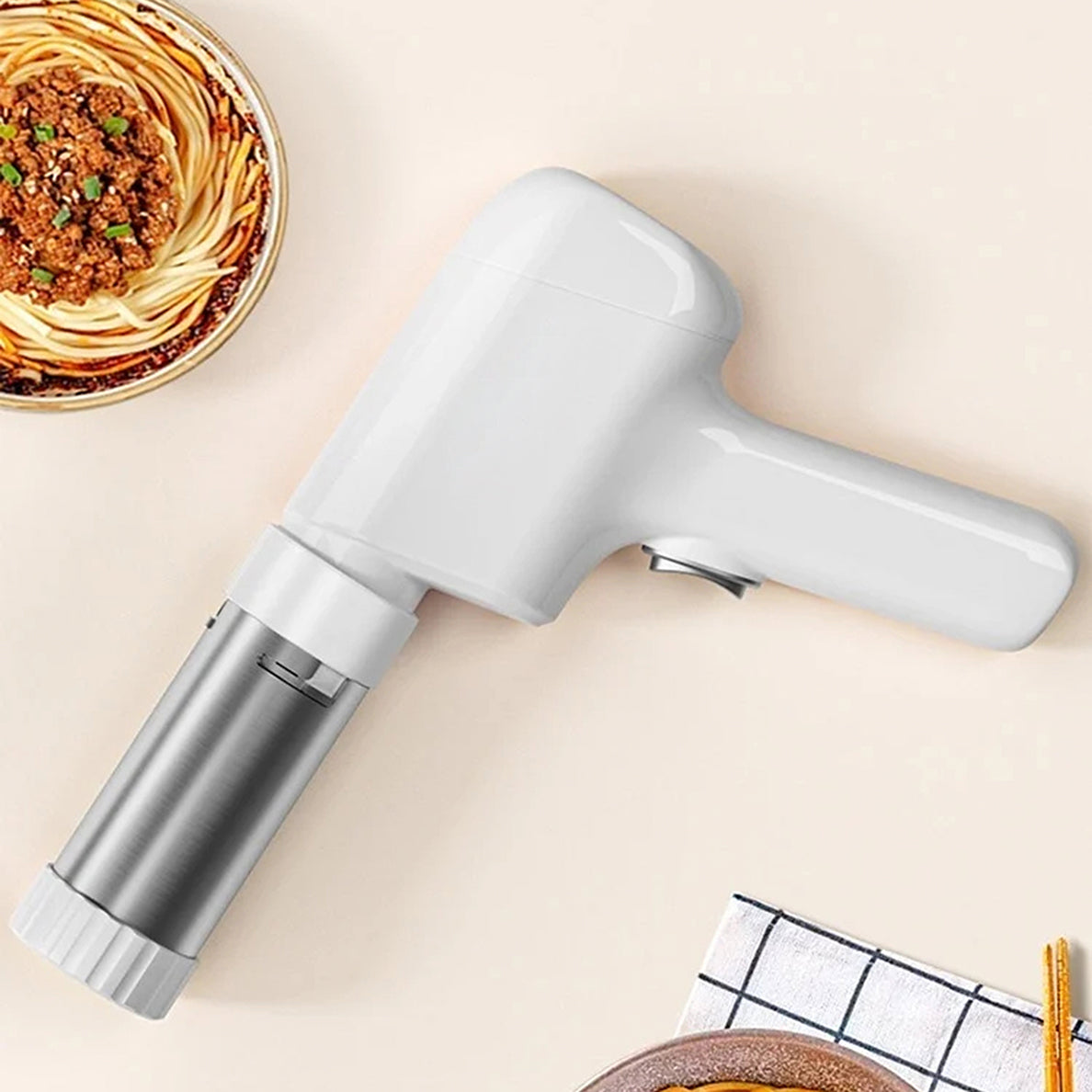 NoodiMeal Cordless Electric Handheld Noodle Maker