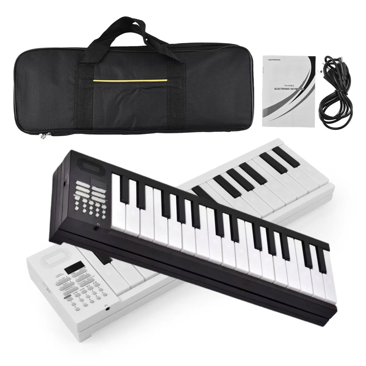NoteArop 61-Key Foldable Electronic Piano Portable Keyboard