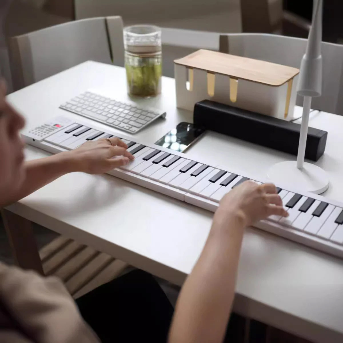 NoteArop 61-Key Foldable Electronic Piano Portable Keyboard