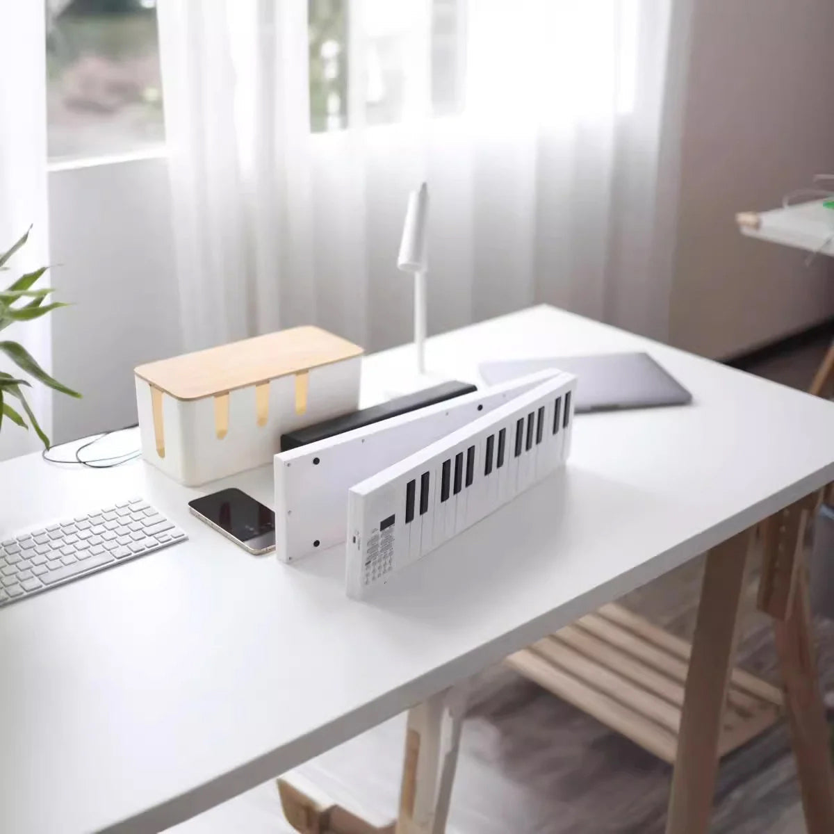 NoteArop 61-Key Foldable Electronic Piano Portable Keyboard