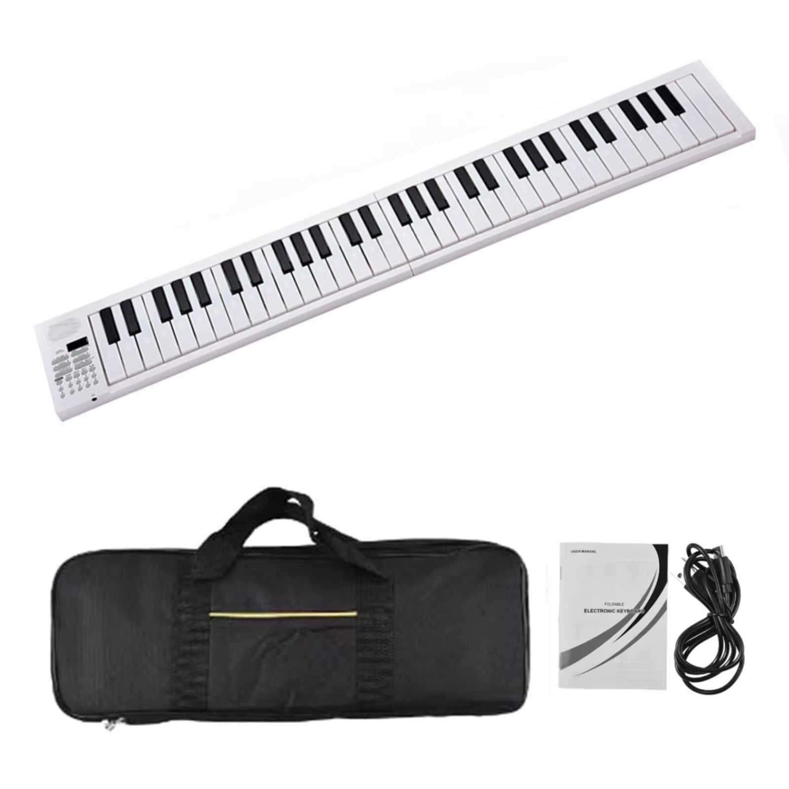 NoteArop 61-Key Foldable Electronic Piano Portable Keyboard