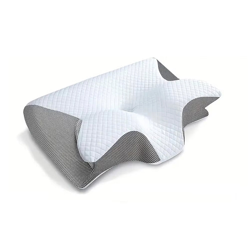 Omxlura Orthopedic Pillow for Neck Pain 5-Zone Memory Foam Contour with Arm Support