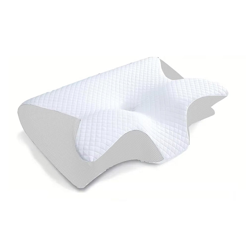 Omxlura Orthopedic Pillow for Neck Pain 5-Zone Memory Foam Contour with Arm Support
