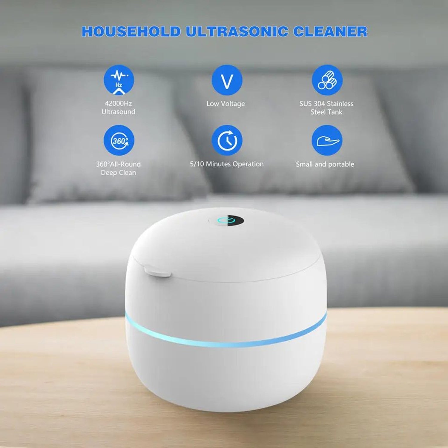 OsicClear 42kHz Ultrasonic Jewelry and Dental Tool Cleaner with UV