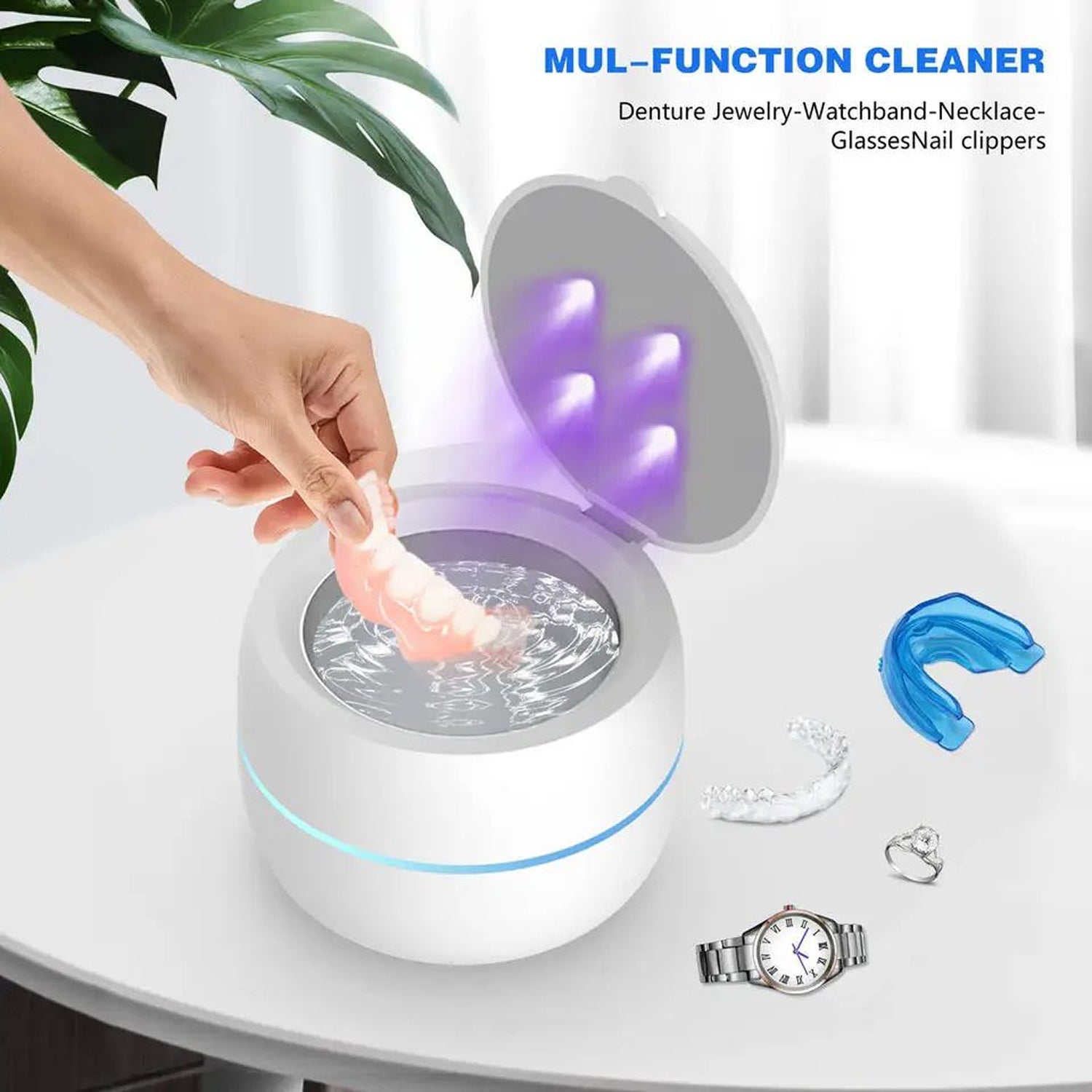 OsicClear 42kHz Ultrasonic Jewelry and Dental Tool Cleaner with UV